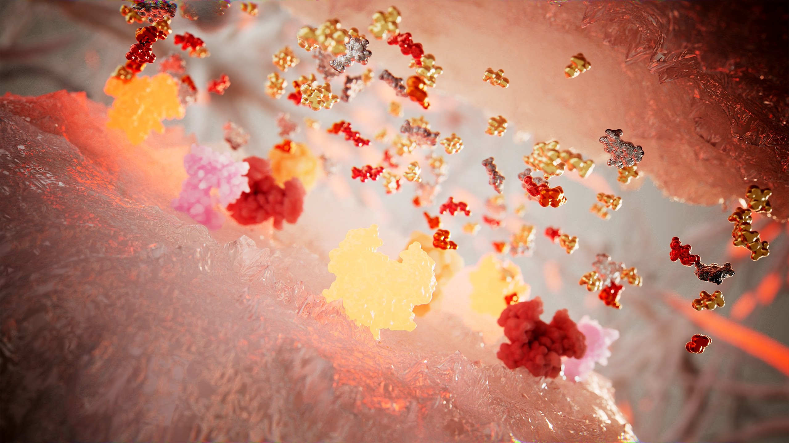 Visual 3D animation of brain neurons with AMPA and NMDA receptors in vibrant colours.jpg